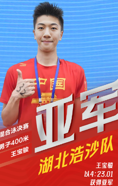 速度之王再度称霸，我国游泳选手再获殊荣